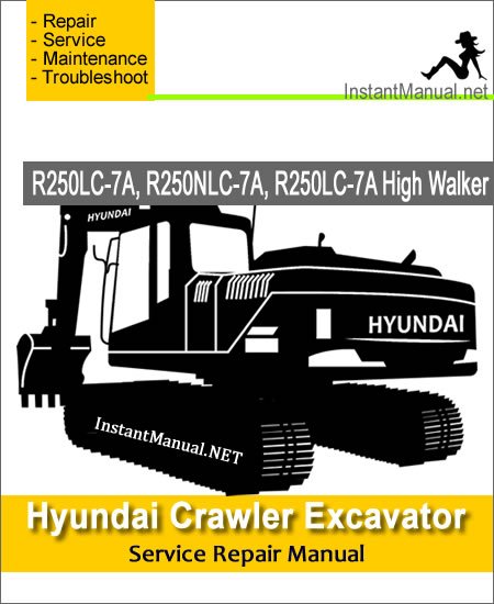 Hyundai Crawler Excavator R250LC-7A R250NLC-7A Service Repair Manual