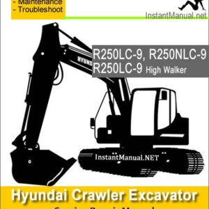 Hyundai Crawler Excavator R250LC-9 R250NLC-9 Service Repair Manual