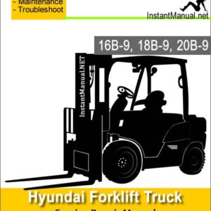 Hyundai Forklift Truck 16B-9 18B-9 20B-9 Service Repair Manual