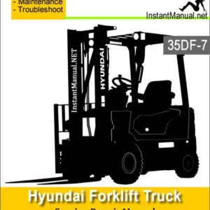 Hyundai Forklift Truck 35DF-7 Service Repair Manual