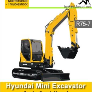 Hyundai Mini Excavator R75-7 Service Repair Manual