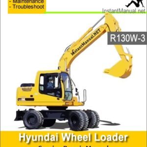 Hyundai Wheel Excavator R130W-3 Service Repair Manual