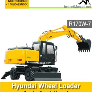 Hyundai Wheel Excavator R170W-7 Service Repair Manual