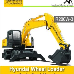 Hyundai Wheel Excavator R200W-3 Service Repair Manual