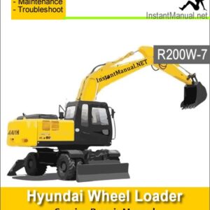 Hyundai Wheel Excavator R200W-7 Service Repair Manual