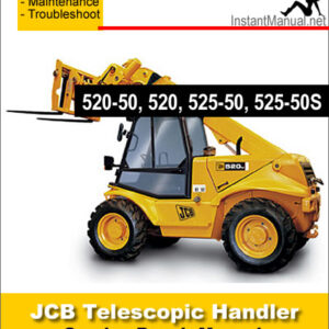 JCB 520-50 520 525-50 525-50S Telescopic Handler Service Repair Manual