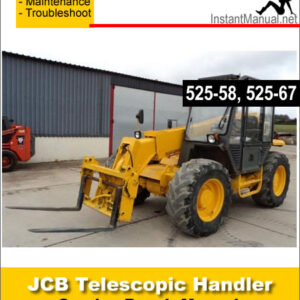 JCB 525-58 525-67 Telescopic Handler Service Repair Manual