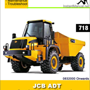 JCB 718 ADT Service Repair Manual SN 0832000 Onwards