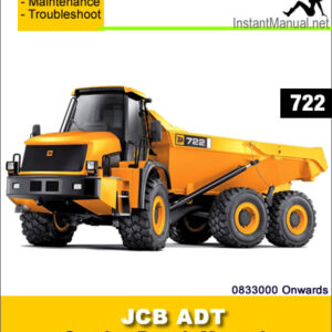 JCB 722 ADT Service Repair Manual SN 0833000 Onwards