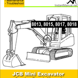 JCB 8013 8015 8017 8018 Gravemaster Mini Excavator Service Repair Manual