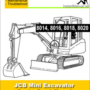 JCB 8014 8016 8018 8020 Mini Excavator Service Repair Manual