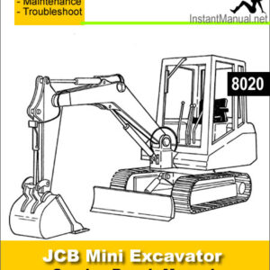 JCB 8020 Mini Excavator Service Repair Manual