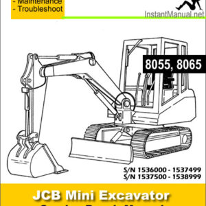 JCB 8055 8065 Mini Excavator Service Repair Manual