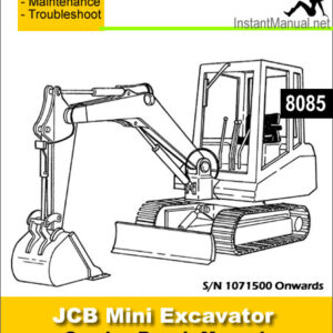 JCB 8085 Mini Excavator Service Repair Manual