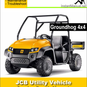 JCB 4x4 Groundhog Utility Vehicle Service Repair Manual