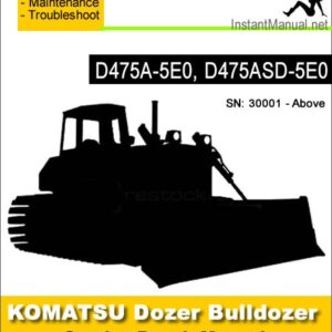 Komatsu D475A-5E0 D475ASD-5E0 Bulldozer Service Repair Manual SN 30001-Up