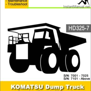 Komatsu HD325-7 Dump Truck Service Repair Manual SN 7001-7025