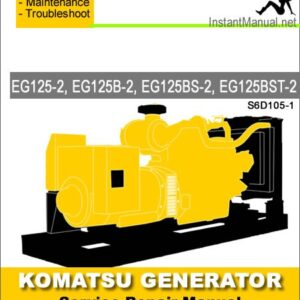 Komatsu Generator EG125-2 EG125B-2 EG125BS-2 EG125BST-2 Service Repair Manual