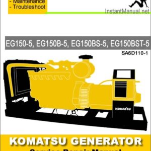 Komatsu Generator EG150-5 EG150B-5 EG150BS-5 EG150BST-5 Service Repair Manual