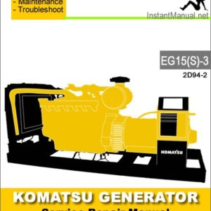 Komatsu Generator EG15S-3 Engine 2D94-2 Service Repair Manual SN 3001-UP