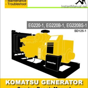 Komatsu Generator EG220-1 EG220B-1 EG220BS-1 Service Repair Manual