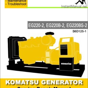 Komatsu Generator EG220-2 EG220B-2 EG220BS-2 Service Repair Manual