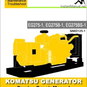 Komatsu Generator EG275-1 EG275B-1 EG275BS-1 Service Repair Manual