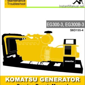 Komatsu Generator EG300-3 EG300B-3 Service Repair Manual