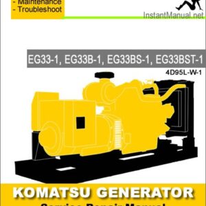 Komatsu Generator EG33-1 EG33B-1 EG33BS-1 EG33BST-1 Service Repair Manual