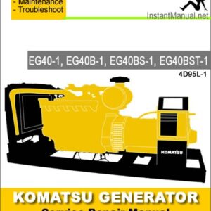 Komatsu Generator EG40-1 EG40B-1 EG40BS-1 EG40BST-1 Service Repair Manual