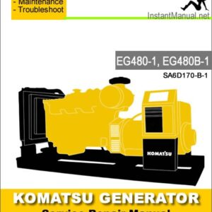 Komatsu Generator EG480-1 EG480B-1 Service Repair Manual