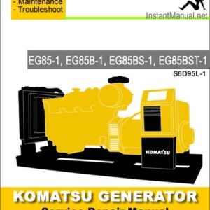 Komatsu Generator EG85-1 EG85B-1 EG85BS-1 EG85BST-1 Service Repair Manual