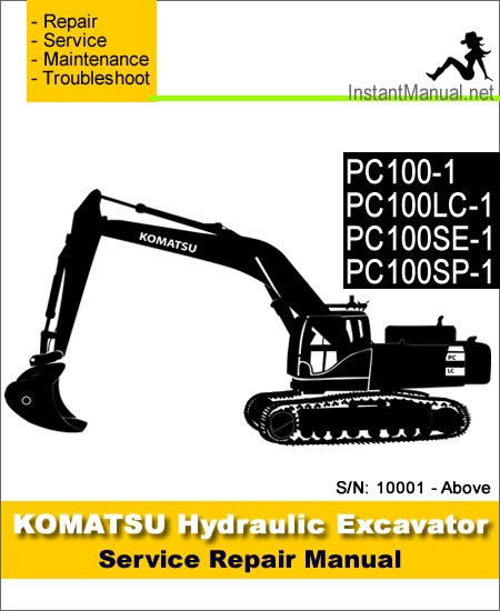 Komatsu PC100-1 PC100LC-1 PC100SE-1 PC100SP-1 Hydraulic Excavator Service Repair Manual SN 10001-Up
