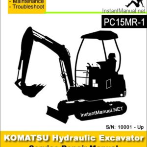 Komatsu PC15MR-1 Mini Excavator Service Repair Manual SN 10001-Up