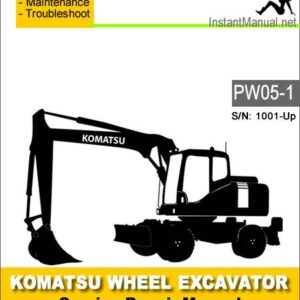 Komatsu PW05-1 Wheel Excavator Service Repair Manual SN 1001-Up
