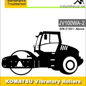 Komatsu JV100WA-2 Vibratory Rollers Service Repair Manual SN 21001-Up