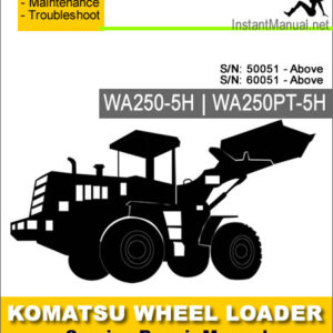 Komatsu WA250-5H WA250PT-5H Wheel Loader Service Repair Manual