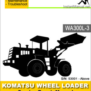 Komatsu WA300L-3 Wheel Loader Service Repair Manual