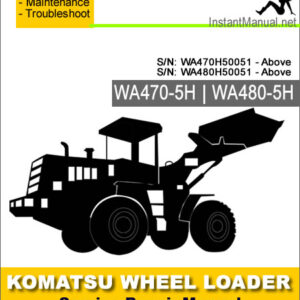 Komatsu WA470-5H WA480-5H Wheel Loader Service Repair Manual