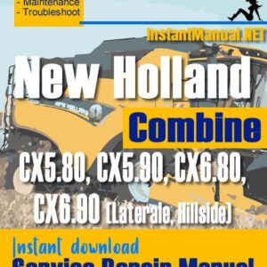 New Holland CX5.80, CX5.90, CX6.80, CX6.90 (Laterale, Hillside) Combine Service Repair Manual