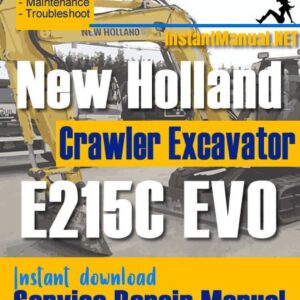 New Holland E215C EVO Crawler Excavator Service Repair Manual