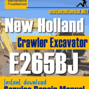 New Holland E265BJ Crawler Excavator Service Repair Manual