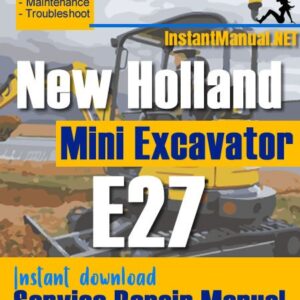 New Holland E27 Mini Excavator Service Repair Manual