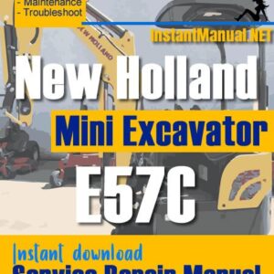 New Holland E57C Mini Excavator Service Repair Manual