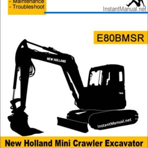 New Holland E80BMSR Mini Crawler Excavator Service Repair Manual