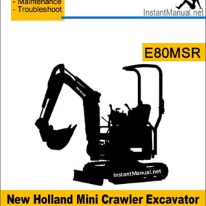 New Holland E80MSR Mini Crawler Excavator Service Repair Manual
