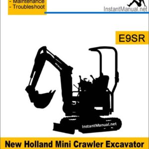 New Holland E9SR Mini Crawler Excavator Service Repair Manual