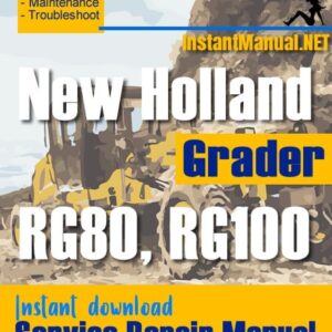 New Holland RG80, RG100 Grader Service Repair Manual