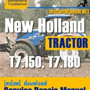 New Holland T7.150, T7.180 Tractor Service Repair Manual