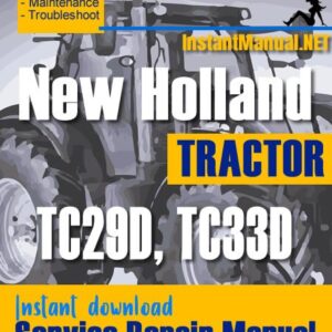 New Holland TC29D, TC33D Tractor Service Repair Manual